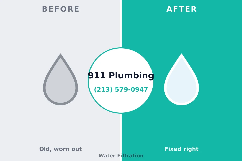 Before and after: plumbing company Rainbow City, AL